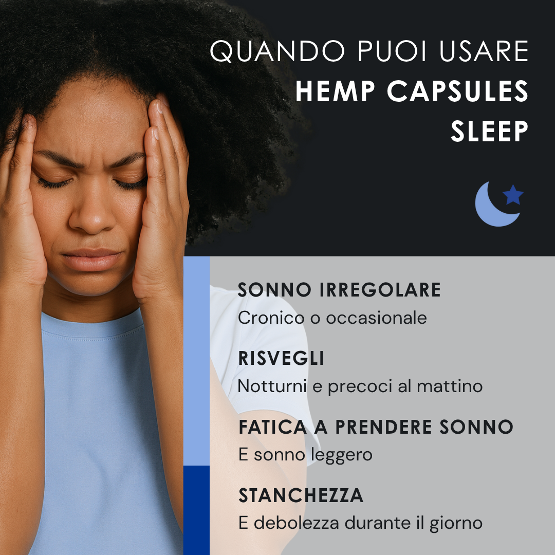 Eusphera Hemp Capsules Sleep 30 Capsule - Integratore Naturale Per Il Sonno