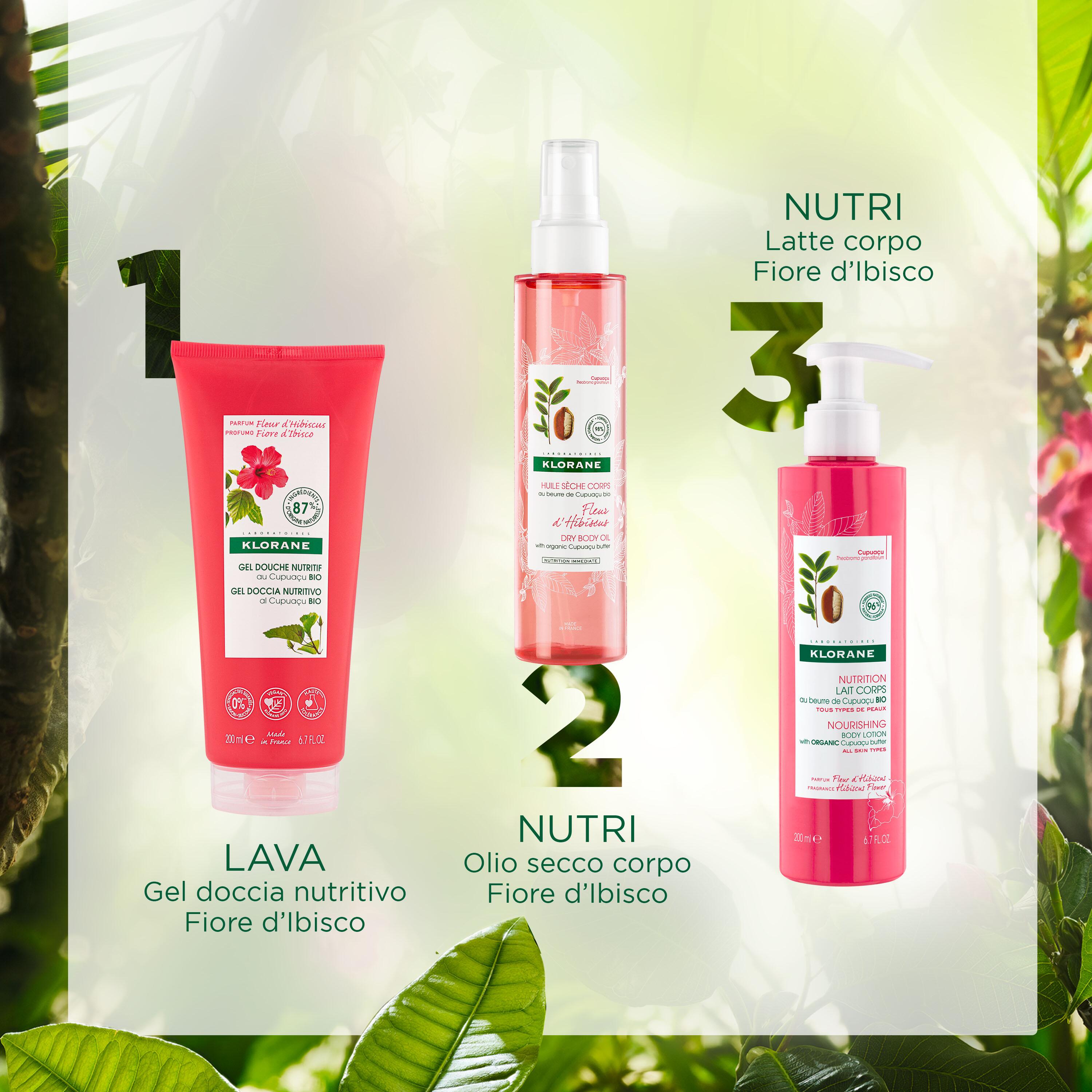 Klorane - Gel Doccia Nutritivo Al Profumo Fiore D'Ibisco Per Tutti I Tipi Di Pelle 200 ml
