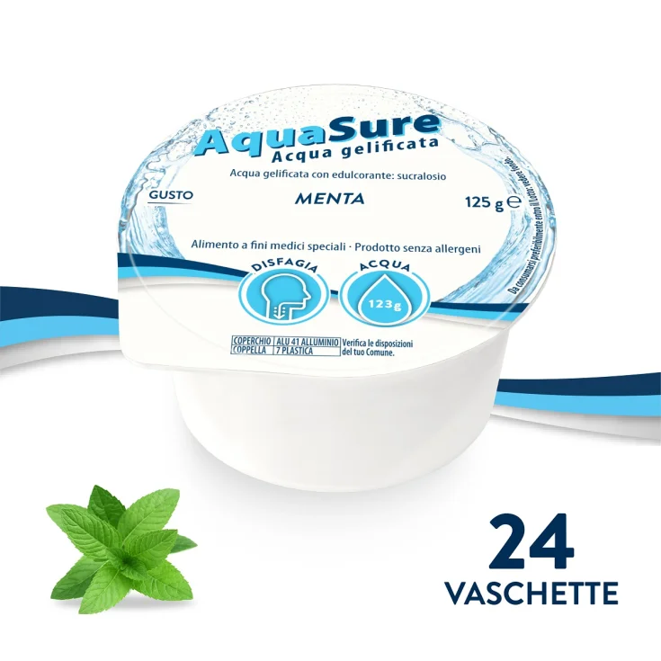 AQUASURE ACQUA GELIFICATA GUSTO MENTA 24X125G AQUASURE ACQUA GELIFICATA GUSTO MENTA 24X125G