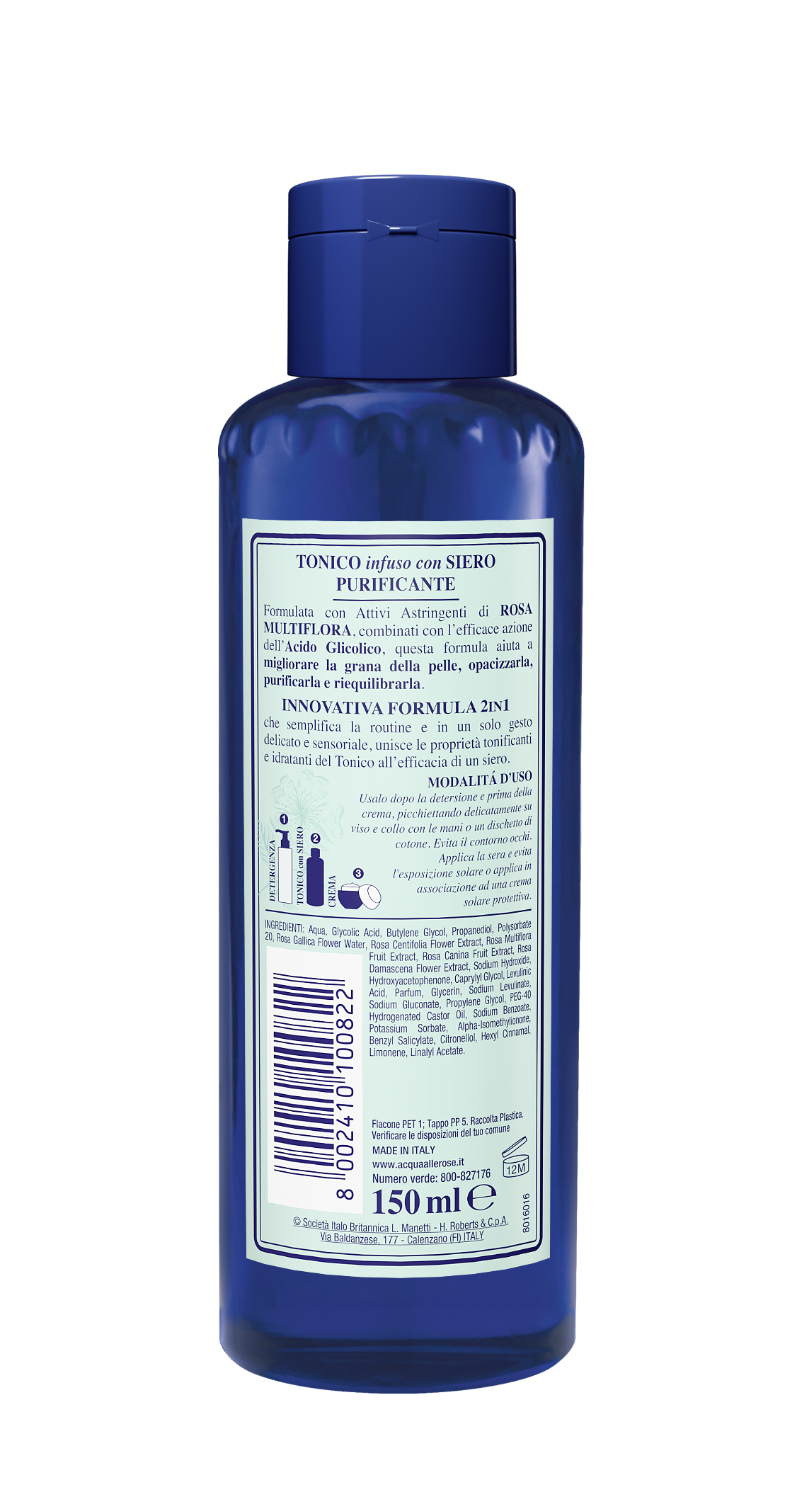 Acqua Alle Rose - Tonico Infuso Con Siero Purificante 150 ml
