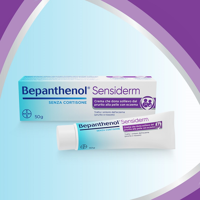 Bepanthenol Sensiderm Crema, per Pelle secca o irritata, Dermatite, Eczema, Reazioni allergiche, con Pantenolo, Senza Cortisone, Allevia Prurito e Arrossamento, Tubo da 50g Bepanthenol Sensiderm Crema, per Pelle secca o irritata, Dermatite, Eczema, Reazioni allergiche, con Pantenolo, Senza Cortisone, Allevia Prurito e Arrossamento, Tubo da 50g