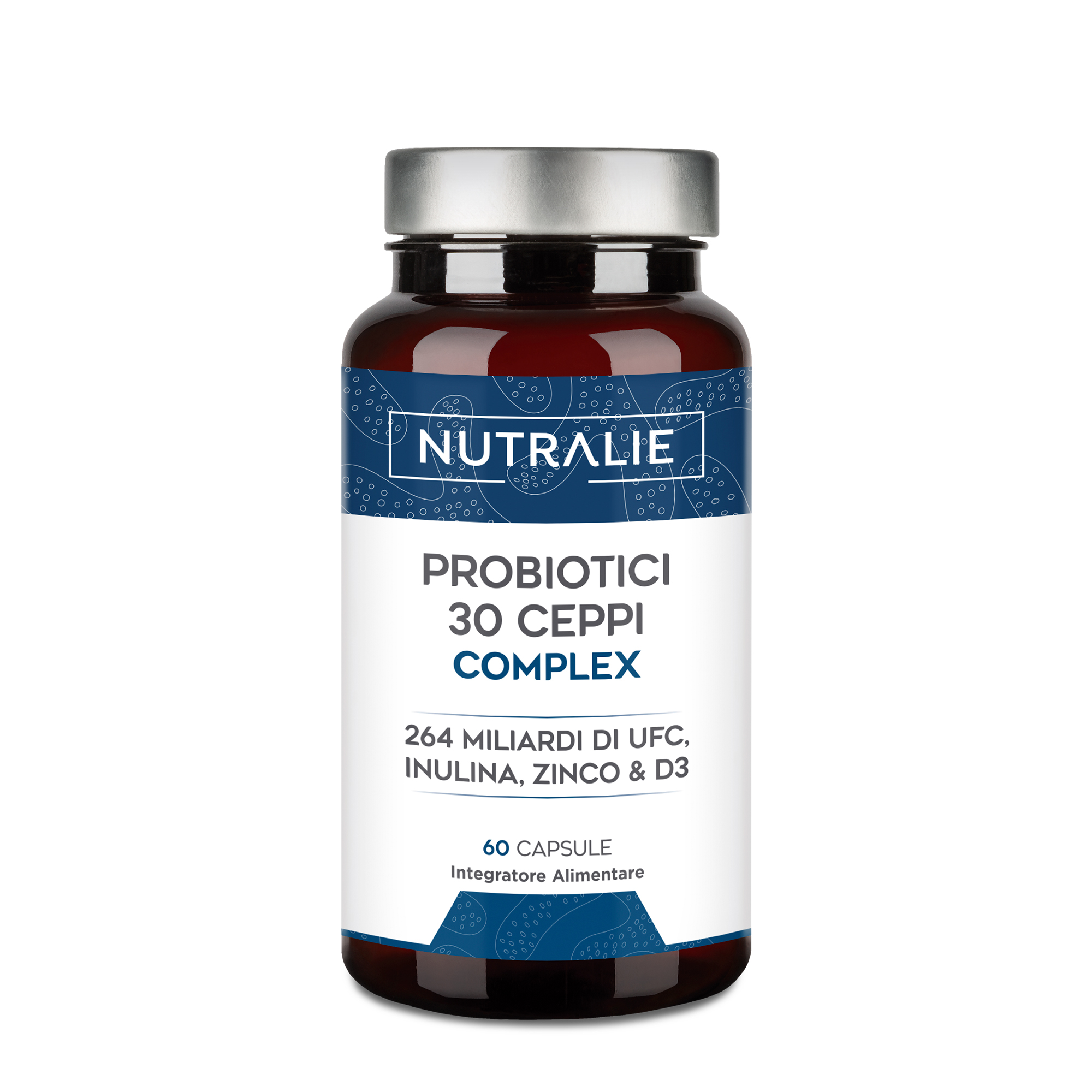 Nutralie Probiotici 30 Ceppi Complex 60 Capsule - Integratore Per Il Benessere Intestinale