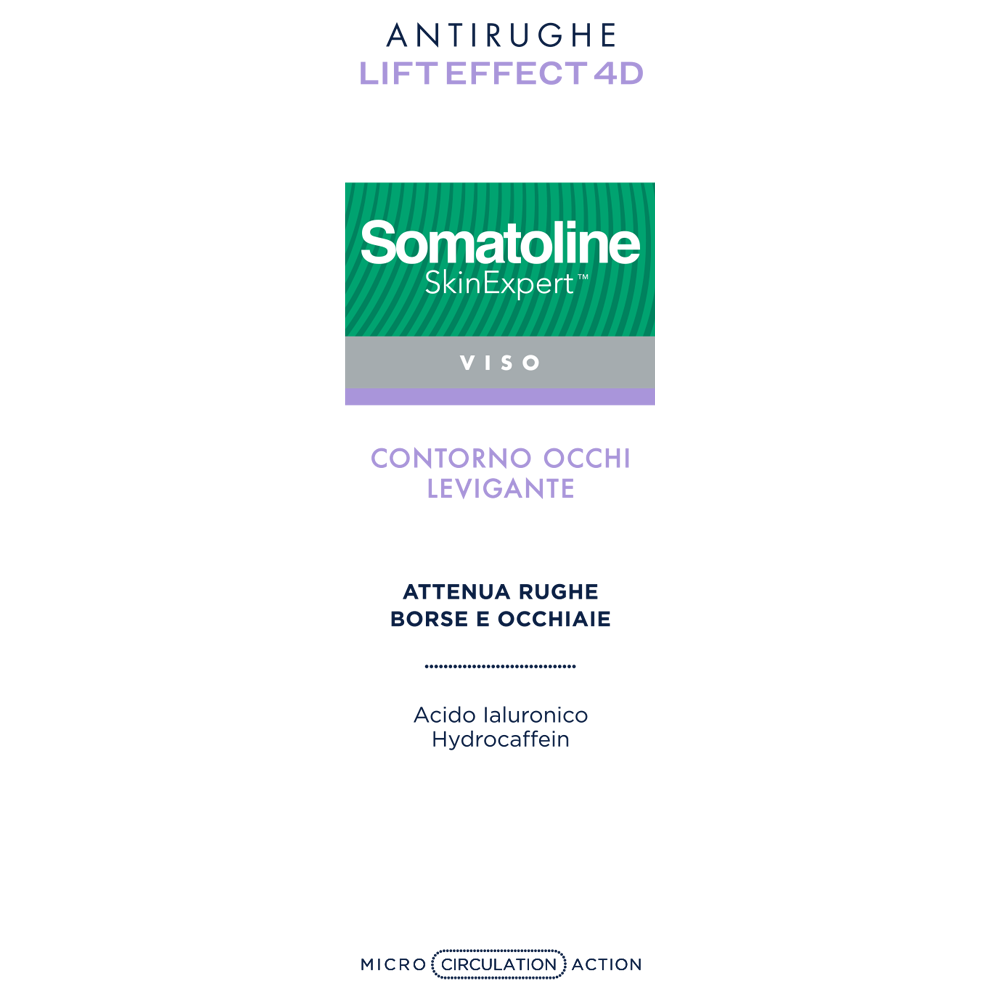 Somatoline SkinExpert, Lift Effect 4D Contorno Occhi Filler Antirughe, Contorno Occhi Anti-età, Acido Ialuronico 15ml Somatoline SkinExpert, Lift Effect 4D Contorno Occhi Filler Antirughe, Contorno Occhi Anti-età, Acido Ialuronico 15ml