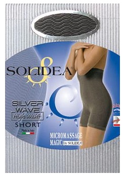 Solidea Silver Wave High Waist Short Pantaloncino Vita Alta Compressivo Colore Nero Taglia 4 L