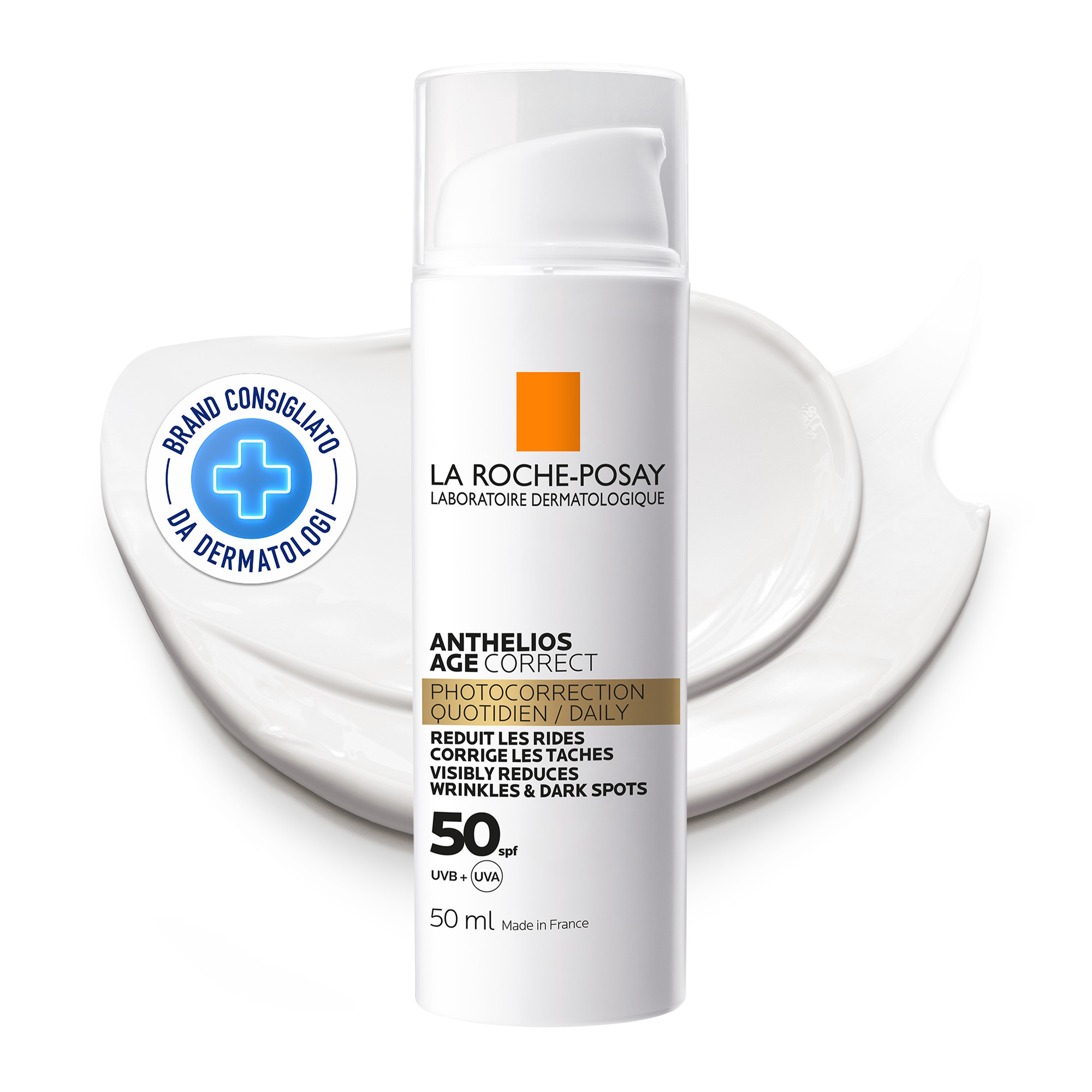 La Roche Posay ANTHELIOS AGE CORRECT Crema solare Trattamento foto-correttivo 50 SPF 50 ml 