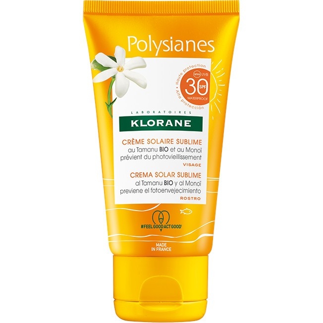 KLORANE Crema Solare Sublime Viso spf30 50ml - Al Tamanu BIO e al Monoï