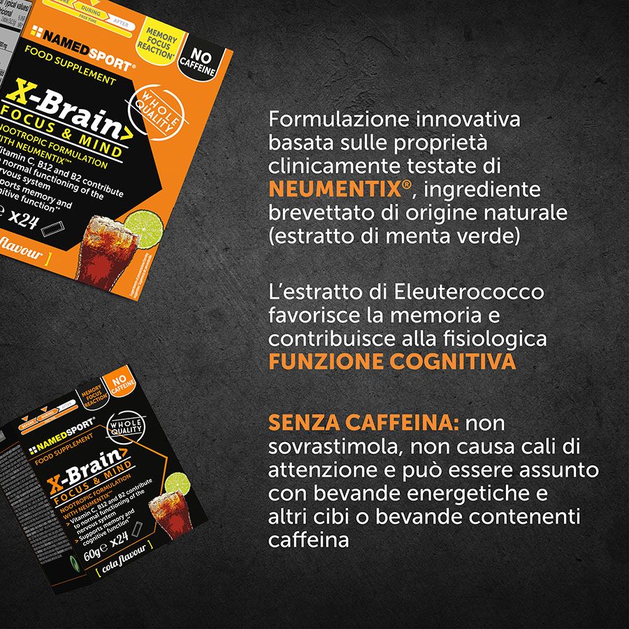 Named Sport - X-Brain 24 Stick - Integratore Per Le Funzioni Cognitive