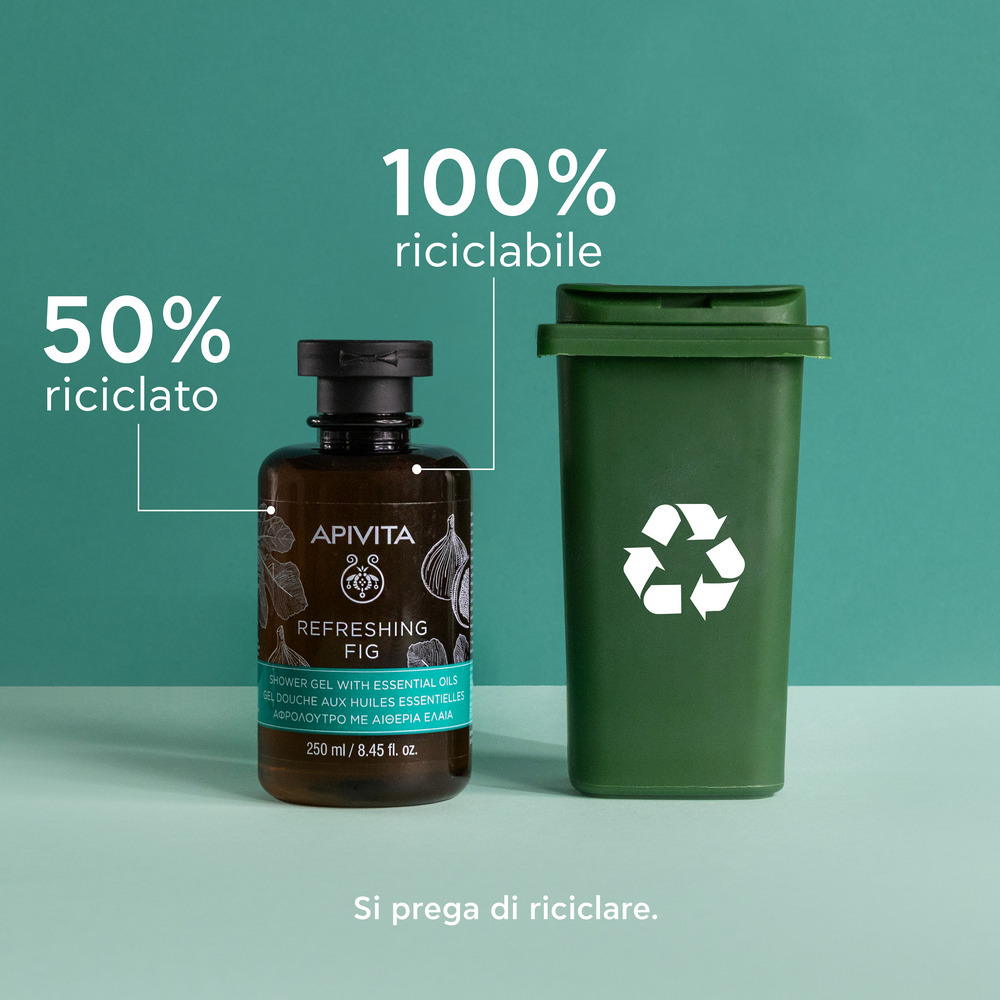 Apivita ReFreshing Fig - Gel Doccia Delicato Con Oli Essenziali Con Fico E Propoli 250 ml