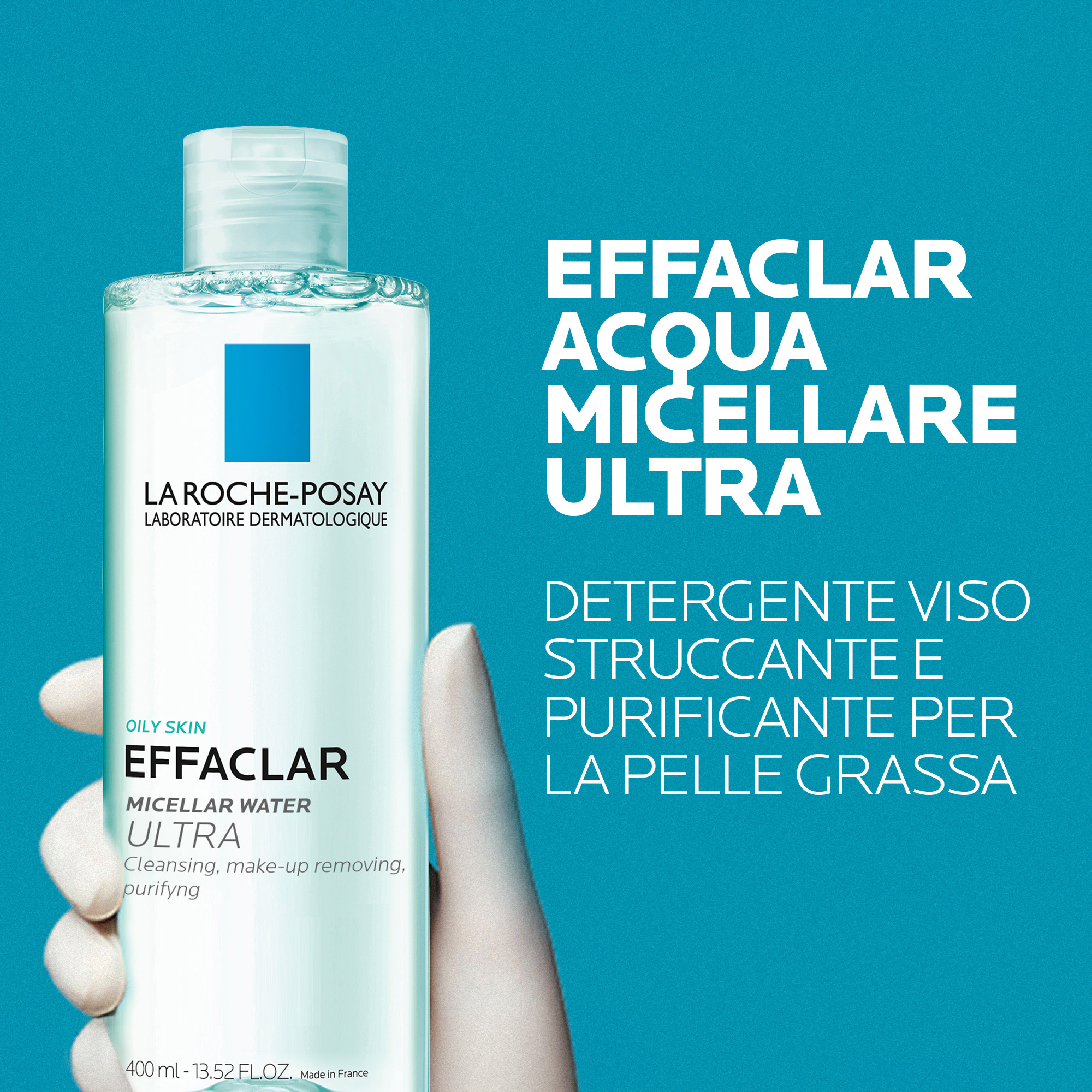 La Roche-Posay Effaclar - Acqua Micellare UItra Per Pelle Mista, Grassa O A Tendenza Acneica 400 ml