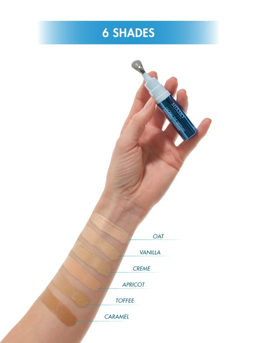 Miamo Global Eye Defence Sunscreen Concealer Correttore Contorno Occhi Anti-Rughe Anti-Borse Illuminante SPF 30 Colore VANILLA, 7.5ml