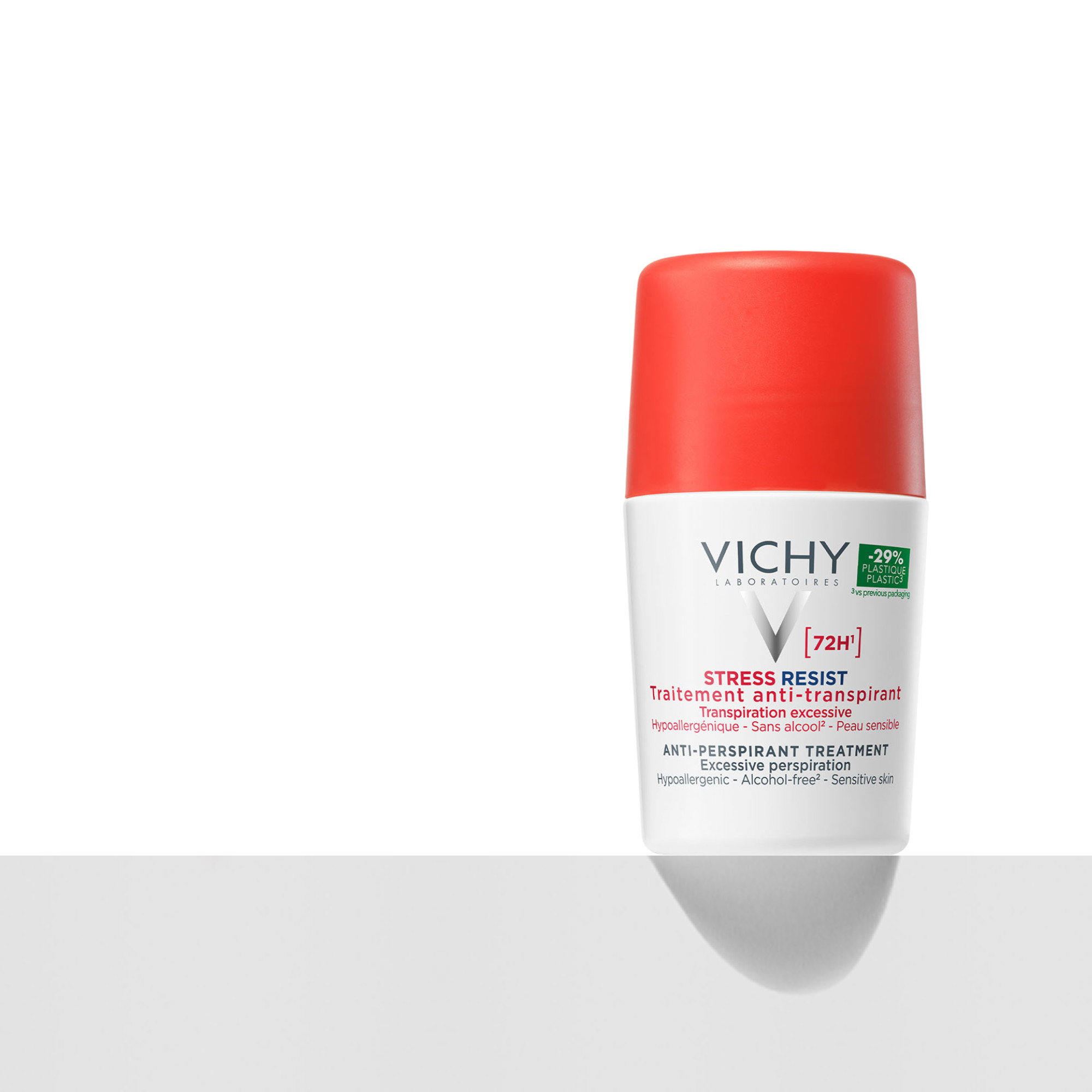 Vichy Deodorante Stress Resist - Roll-on anti-traspirante intensivo 50 ml efficace per 72 ore