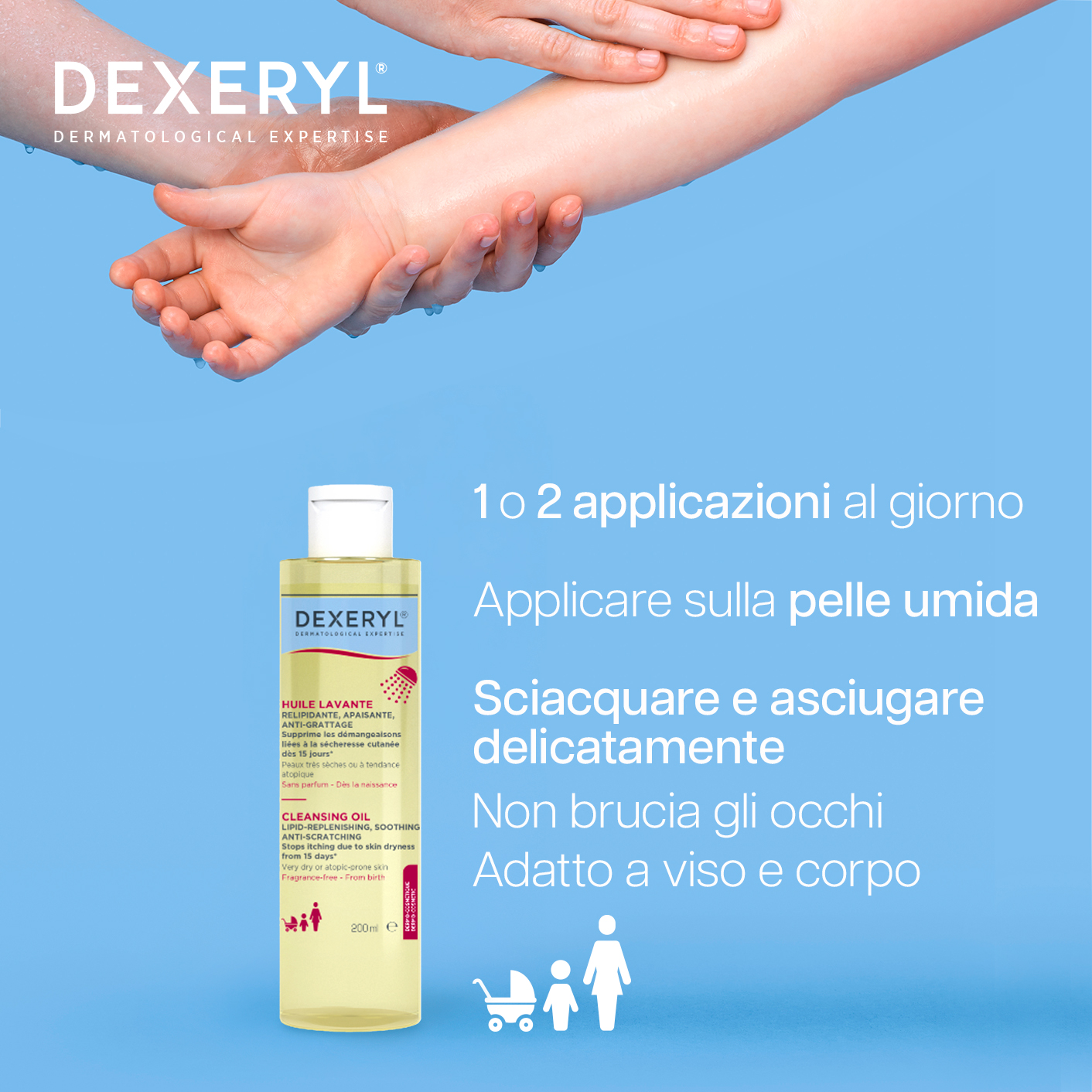 Dexeryl Olio Lavante - Detergente Antiprurito Per Pelle Secca E A Tendenza Atopica 200 ml