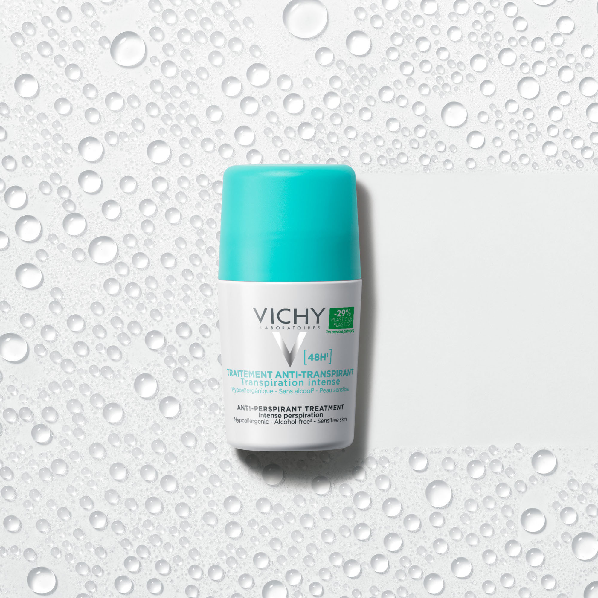 Vichy Deodorante anti-traspirante 48H - Per pelle sensibile Roll-on 50 ml efficace per 48 ore