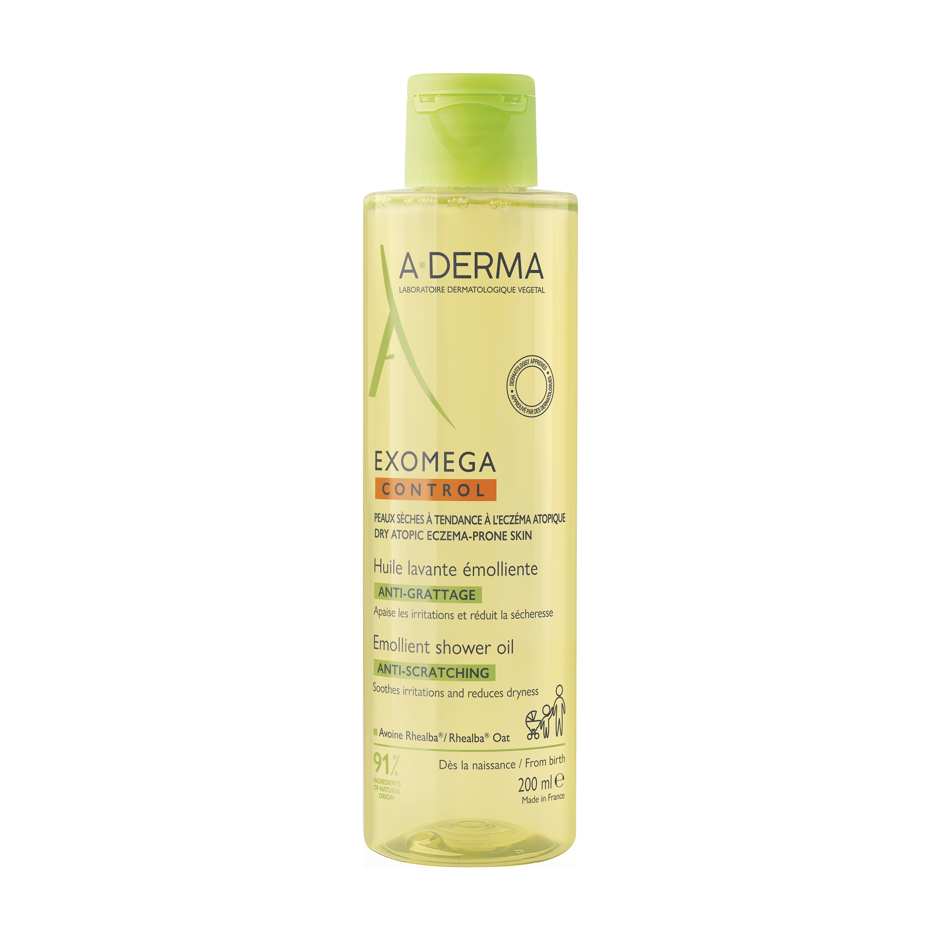 A-DERMA EXOMEGA CONTROL OLIO LAVANTE EMOLLIENTE ANTI-GRATTAGE 200 ml