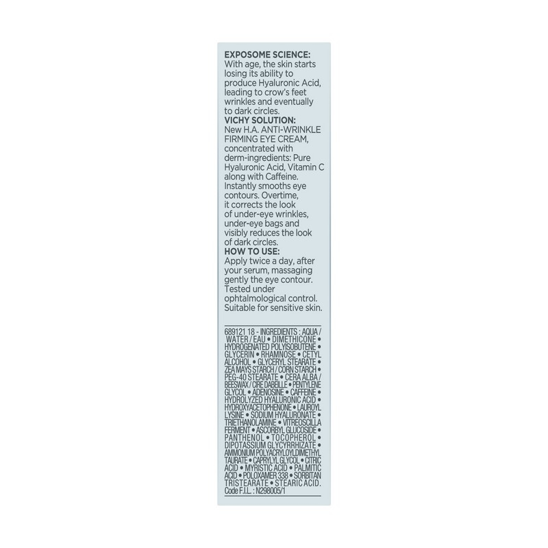 Vichy Liftactiv H.A. Contorno Occhi Anti-rughe e Rassodante 15 ml Vichy Liftactiv H.A. Contorno Occhi Anti-rughe e Rassodante 15 ml