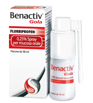 BENACTIV GOLA SPRAY 15 ML spray gola per mal di gola 
