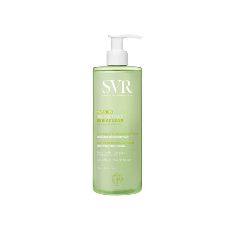 SVR Sebiaclear Gel Moussant - Detergente Viso E Corpo Per Pelle Acneica 400 ml