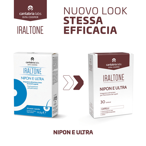Cantabria Labs Difa Cooper Iraltone Nipon E Ultra 30 Capsule - Integratore Per I Capelli