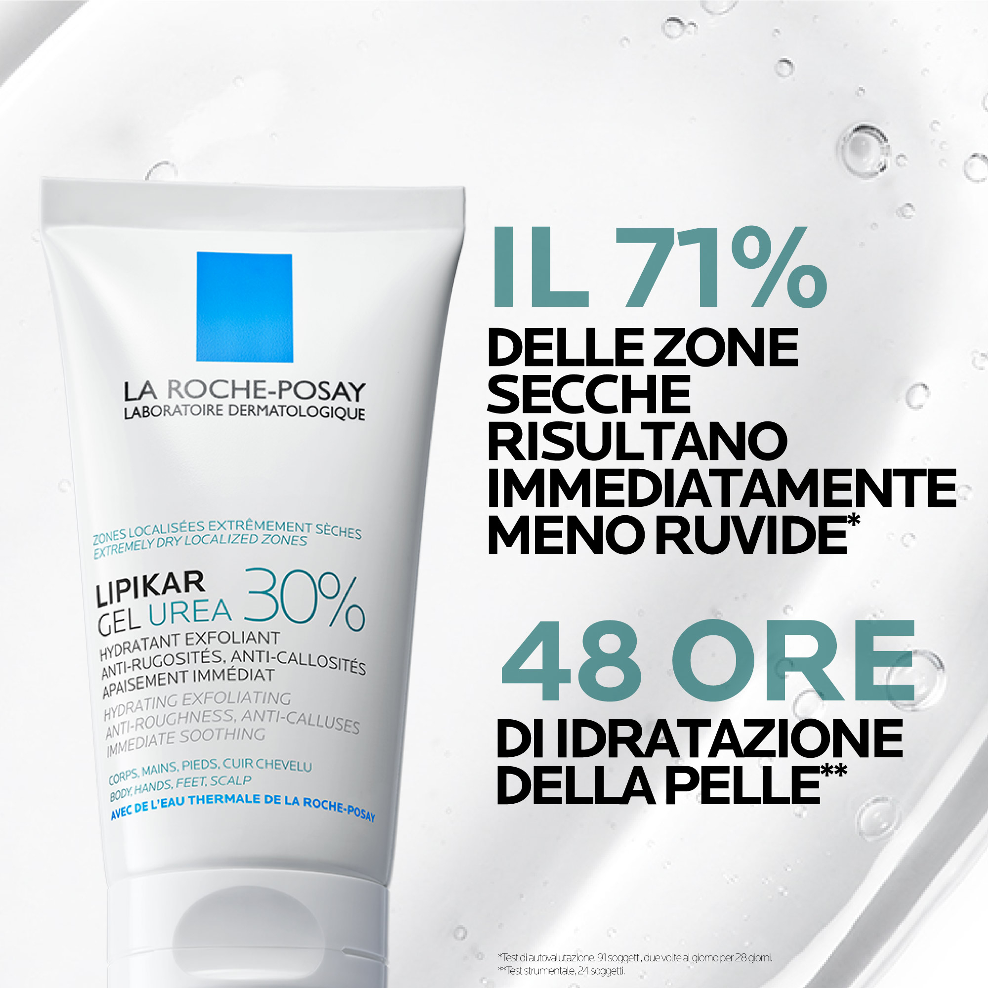 La Roche-Posay Lipikar Gel Urea 30% idratante esfoliante con Urea 30% e Niacinamide 50ml La Roche-Posay Lipikar Gel Urea 30% idratante esfoliante con Urea 30% e Niacinamide 50ml