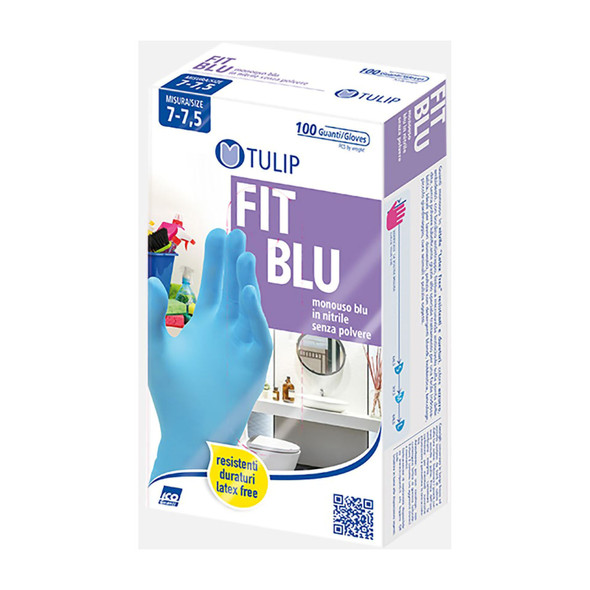 TULIP 100 GUANTI NITRILE BLU L