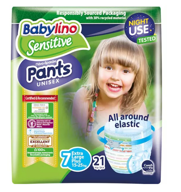 BABYLINO PANTS UNISEX TG 7 15-25 KG +