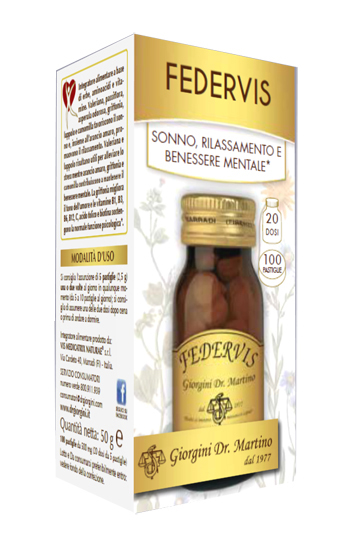 Dr. Giorgini Federvis Integratore Per il Sonno 100 Pastiglie Dr. Giorgini Federvis Integratore Per il Sonno 100 Pastiglie