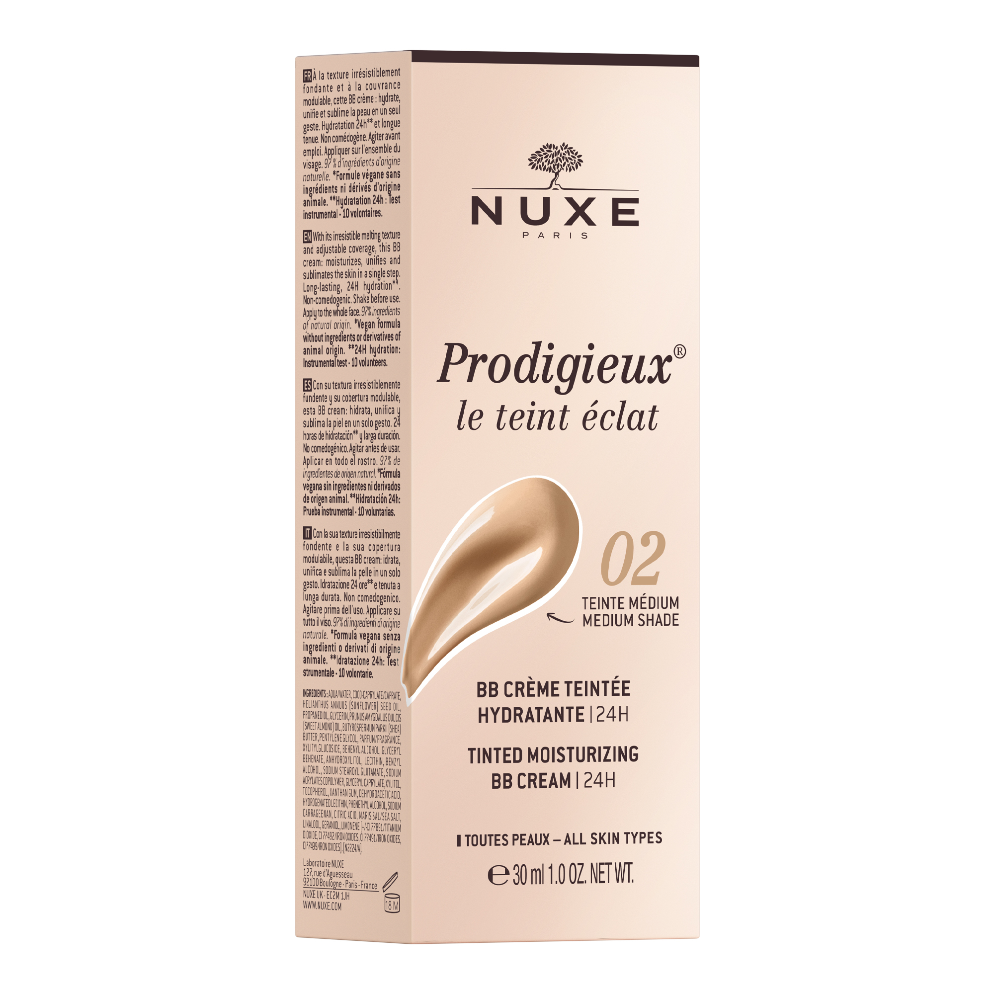 Nuxe - Prodigieux - BB Cream Crema Colorata Idratante - Tonalità Media 30 ml