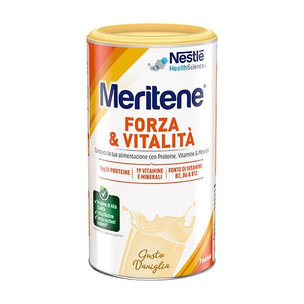 Meritene Forza e Vitalità Polvere Vaniglia Integratore Proteico 270 g Meritene Forza e Vitalità Polvere Vaniglia Integratore Proteico 270 g