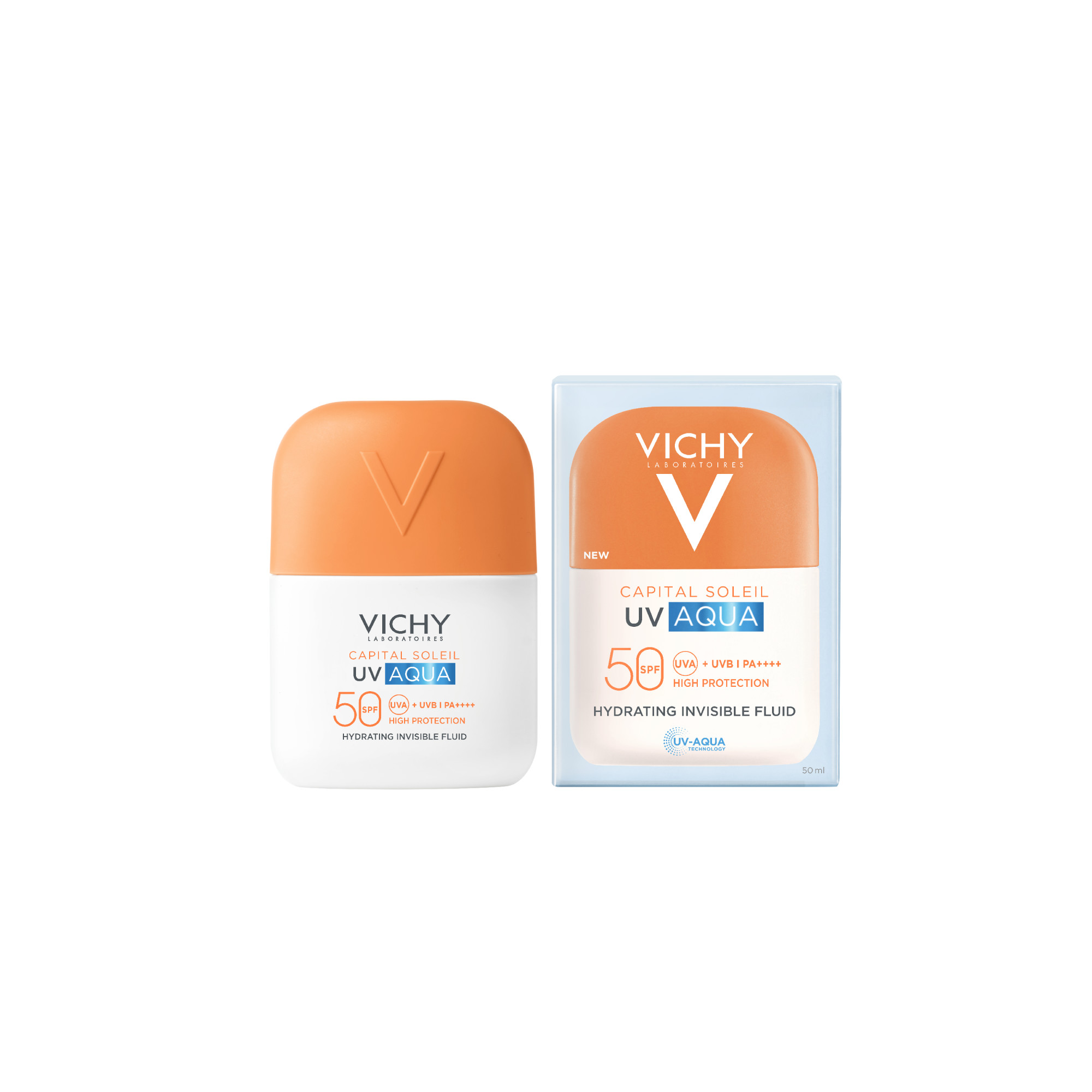 Vichy Capital Soleil UV Aqua SPF50 - Fluido Idratante Invisibile Viso 50 ml