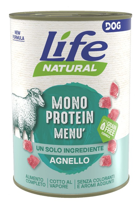 LIFEPETCARE LIFE CANE NATURAL MONOPROTEICO AGNELLO 400GR (lattina)