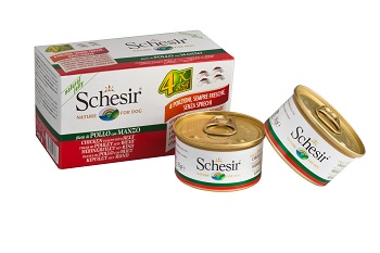 SCHESIR DOG POLLO/MANZO4PZ 85G