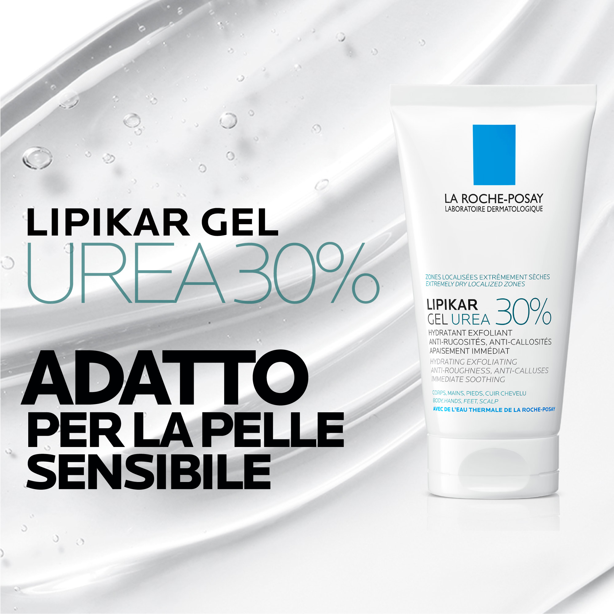 La Roche-Posay Lipikar Gel Urea 30% idratante esfoliante con Urea 30% e Niacinamide 50ml La Roche-Posay Lipikar Gel Urea 30% idratante esfoliante con Urea 30% e Niacinamide 50ml