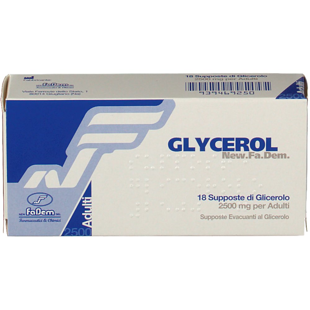 Glycerol - Supposte lassative adulti - 18 Pezzi Glycerol - Supposte lassative adulti - 18 Pezzi
