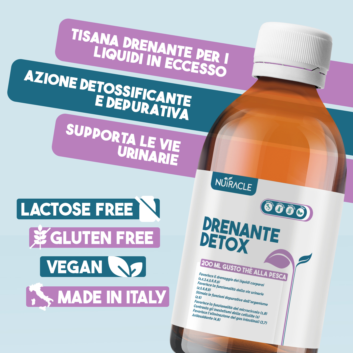 Nutracle Drenante Detox 200 Ml - Integratore Depurativo