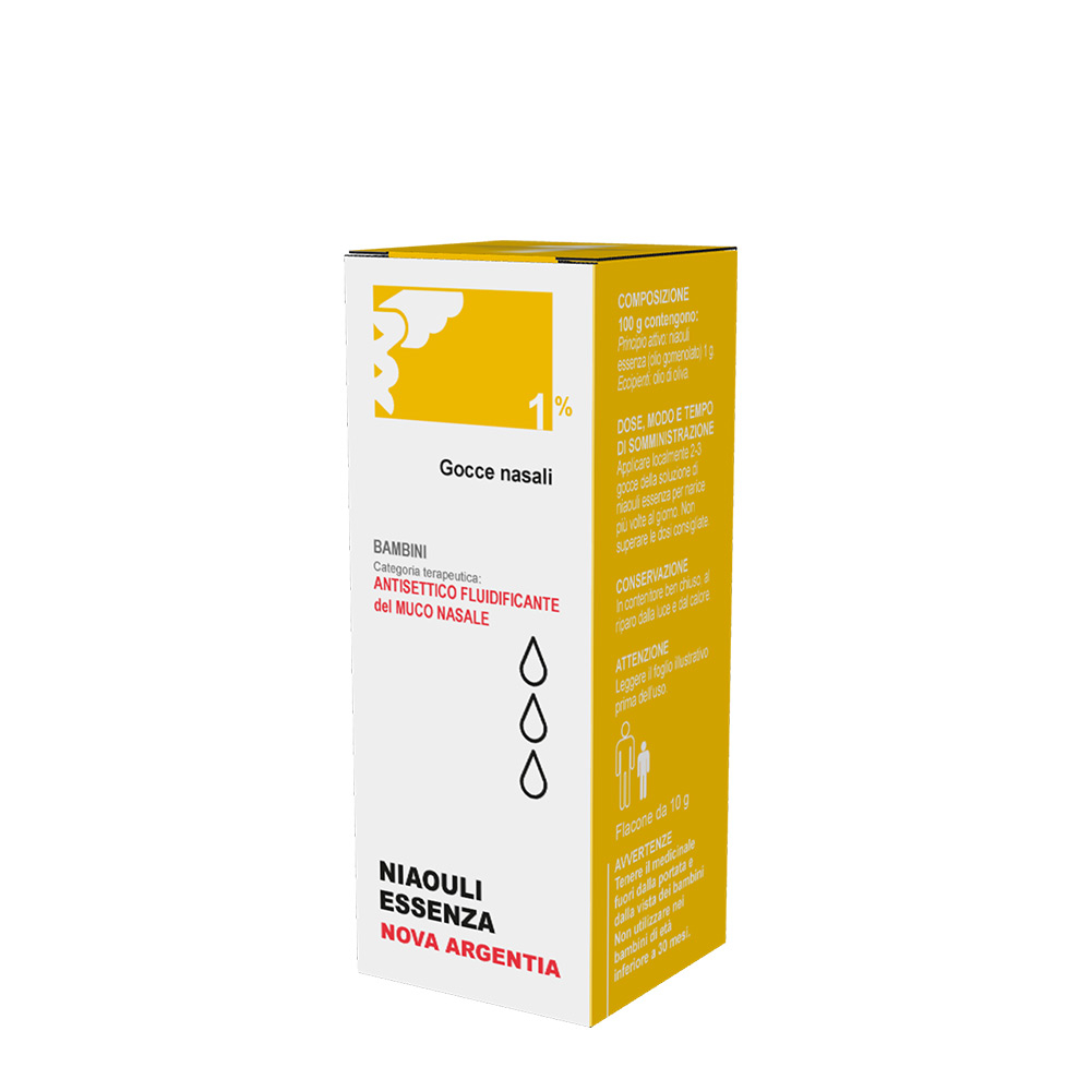 Niaouli Essenza Nova Argentia 1% Gocce Nasali 10g Niaouli Essenza Nova Argentia 1% Gocce Nasali 10g