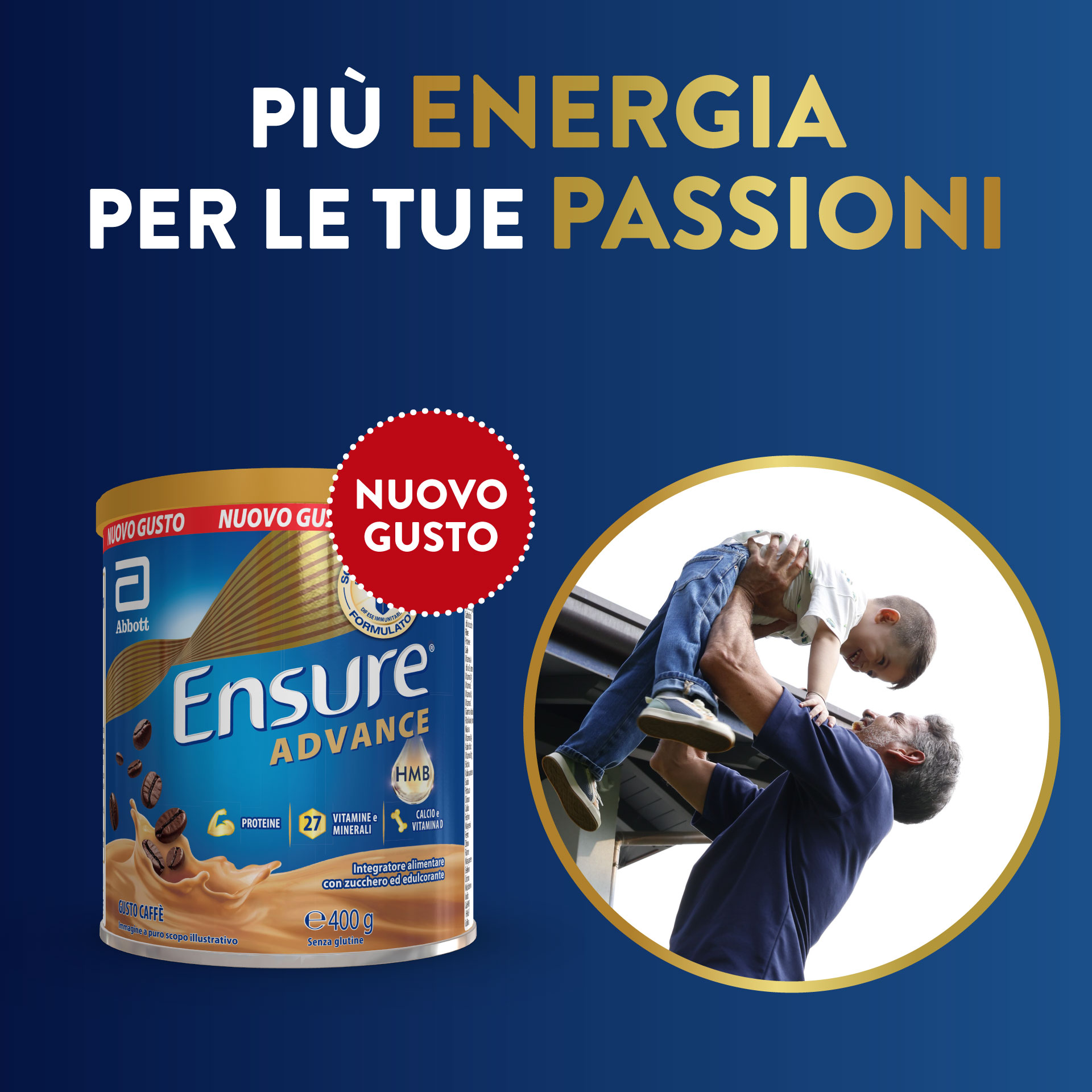 Ensure Advance Gusto Caffè 400 g - Integratore Di Vitamine E Minerali