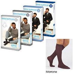 Gloria Med Man'Support 15 Gambaletto In Cotone Taglia 4 Colore Marrone 1 Paio