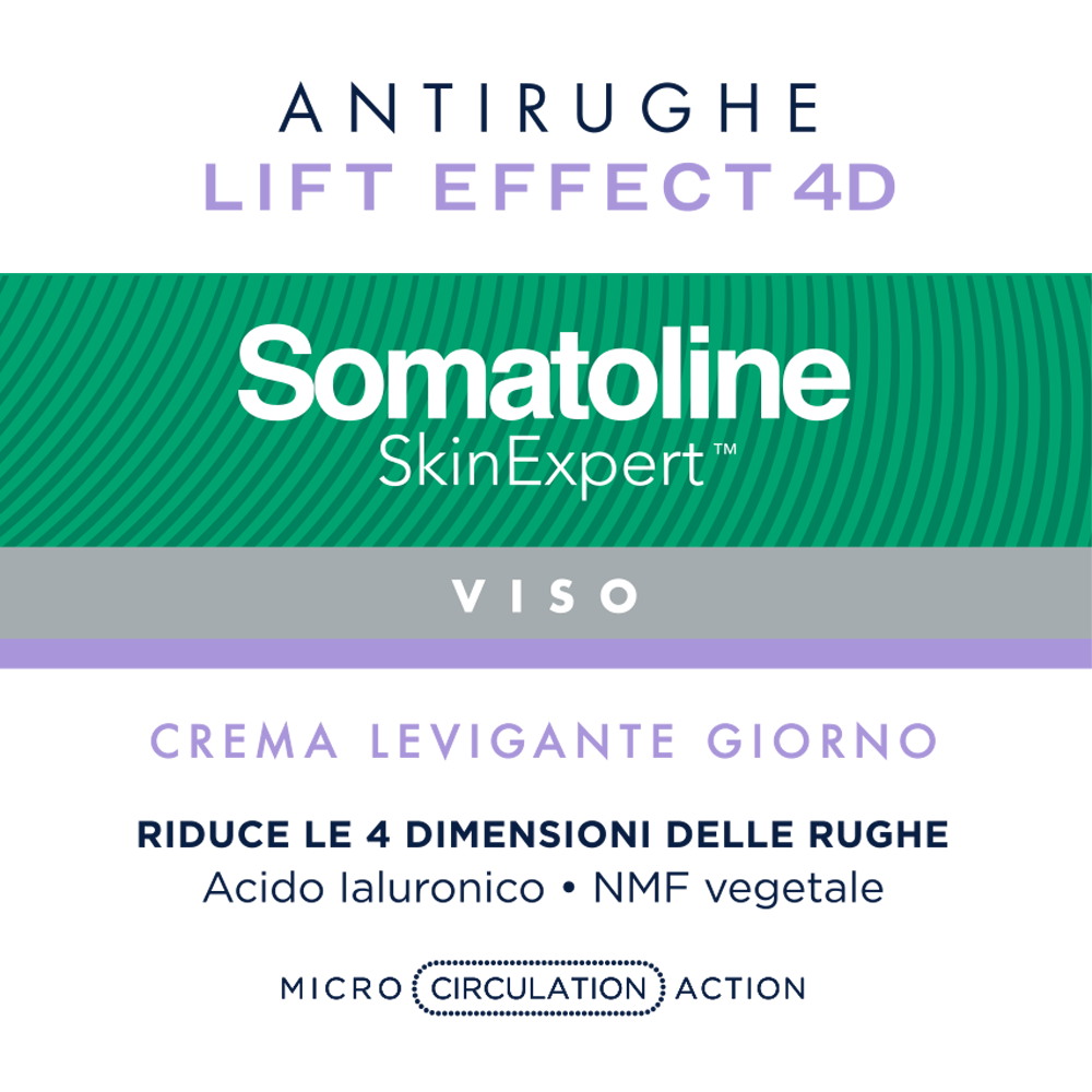Somatoline SkinExpert, Lift Effect 4D Crema Giorno Filler Antirughe, Trattamento Viso   Anti-età,  Acido Ialuronico   50ml
