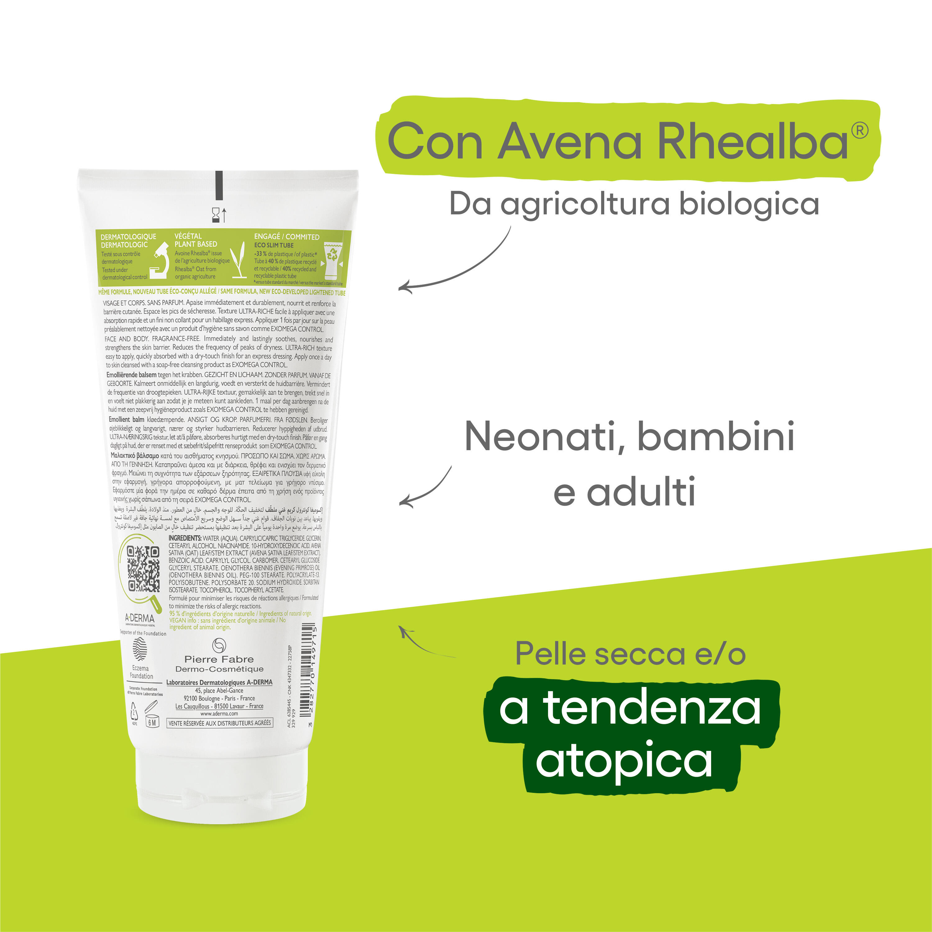 A-Derma Exomega Control - Balsamo Emolliente Anti-Grattage 200 ml
