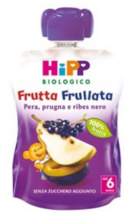Hipp Biologico Frutta Frullata Pera Prugna E Ribes Nero 90 g Hipp Biologico Frutta Frullata Pera Prugna E Ribes Nero 90 g