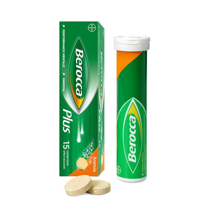 Berocca Plus, Integratore Alimentare, contro Stanchezza Fisica e Mentale, con Vitamine B, Vitamina C, Calcio, Magnesio e Zinco, Gusto Arancia, 15 Compresse Effervescenti Berocca Plus, Integratore Alimentare, contro Stanchezza Fisica e Mentale, con Vitamine B, Vitamina C, Calcio, Magnesio e Zinco, Gusto Arancia, 15 Compresse Effervescenti