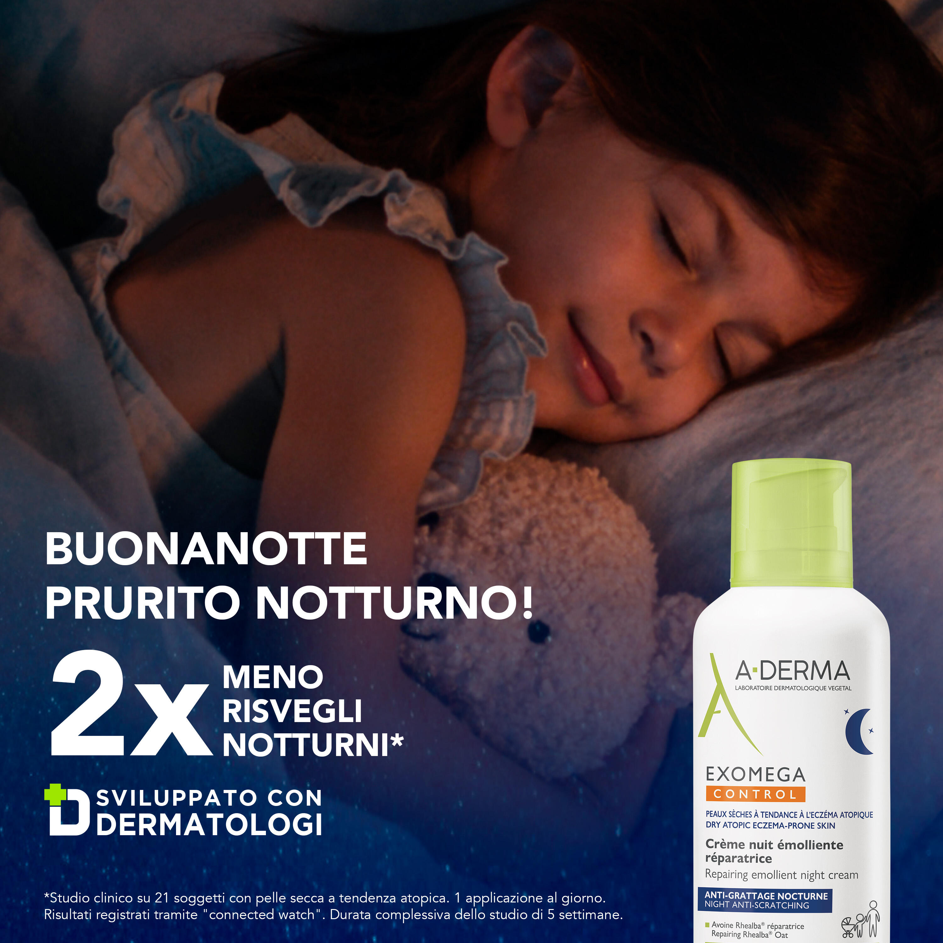 A-Derma Exomega Control - Crema Notte Emolliente Ristrutturante 400 ml