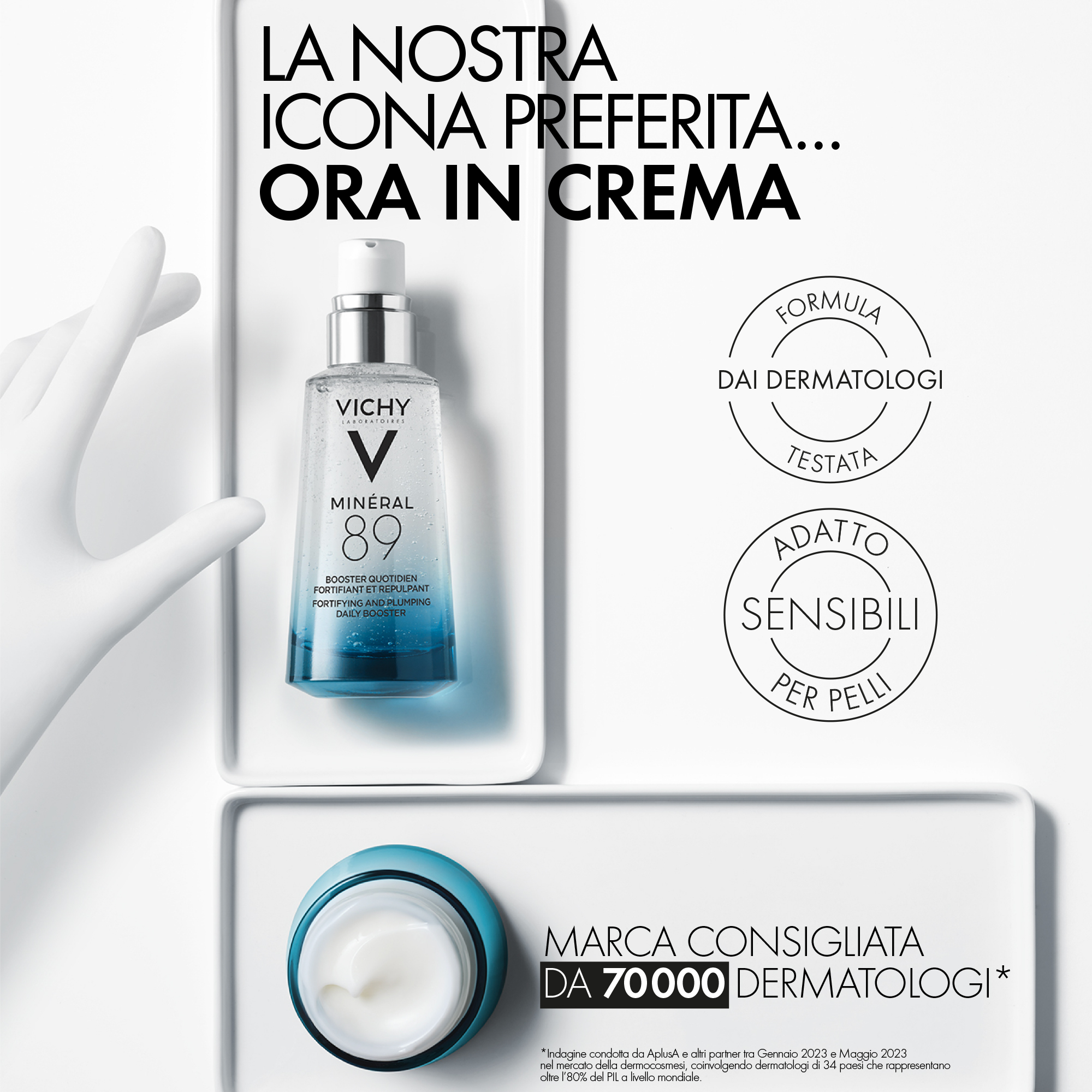 Vichy Mineral 89 Crema Leggera Idratante Viso 50mL Vichy Mineral 89 Crema Leggera Idratante Viso 50mL