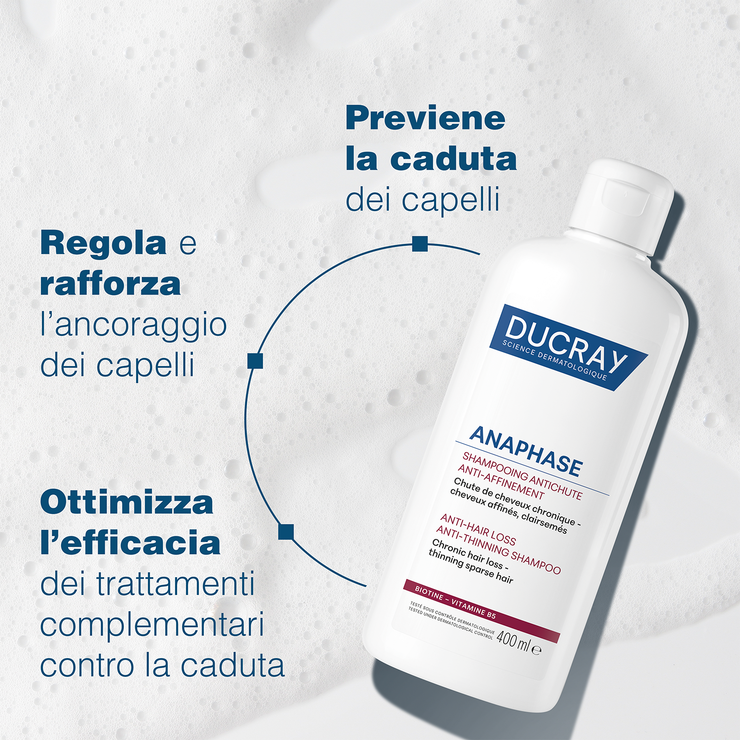 Ducray Anaphase - Shampoo Contro La Caduta E L'Ancoraggio Dei Capelli 200 ml