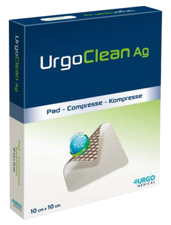URGOCLEAN AG/SILV 10X10CM 10PZ
