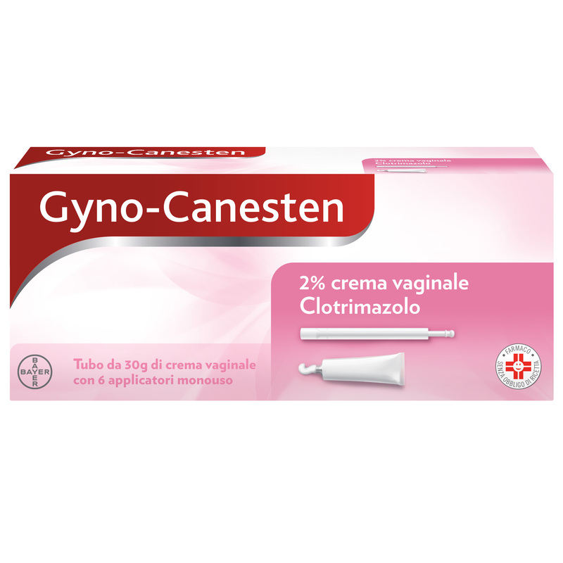 Gyno-Canesten Crema, Trattamento Sintomi della Candida, contro Prurito intimo, Bruciore intimo e Perdite, Clotrimazolo 2% 30g