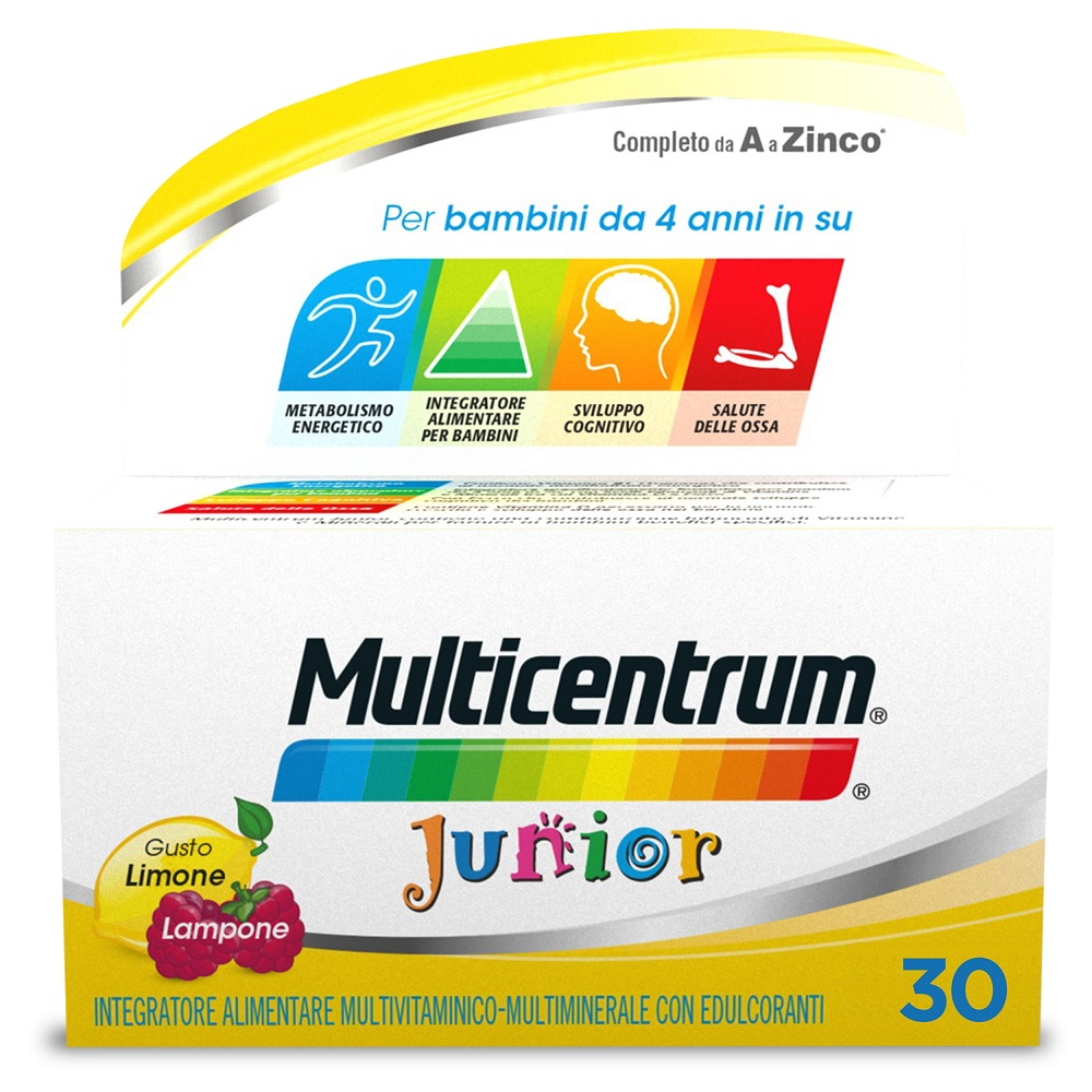 Multicentrum Junior Integratore Alimentare Vitamine Bambini Vitamina D Vitamina C Ferro 30 Cpr Multicentrum Junior Integratore Alimentare Vitamine Bambini Vitamina D Vitamina C Ferro 30 Cpr