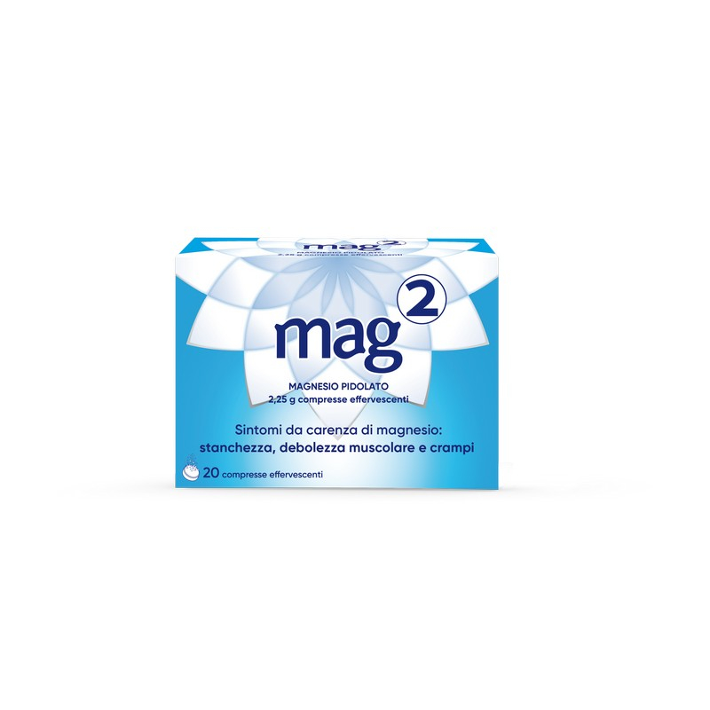 Mag2 Compresse Effervescenti 2,25g Magnesio Pidolato 20 Compresse Mag2 Compresse Effervescenti 2,25g Magnesio Pidolato 20 Compresse