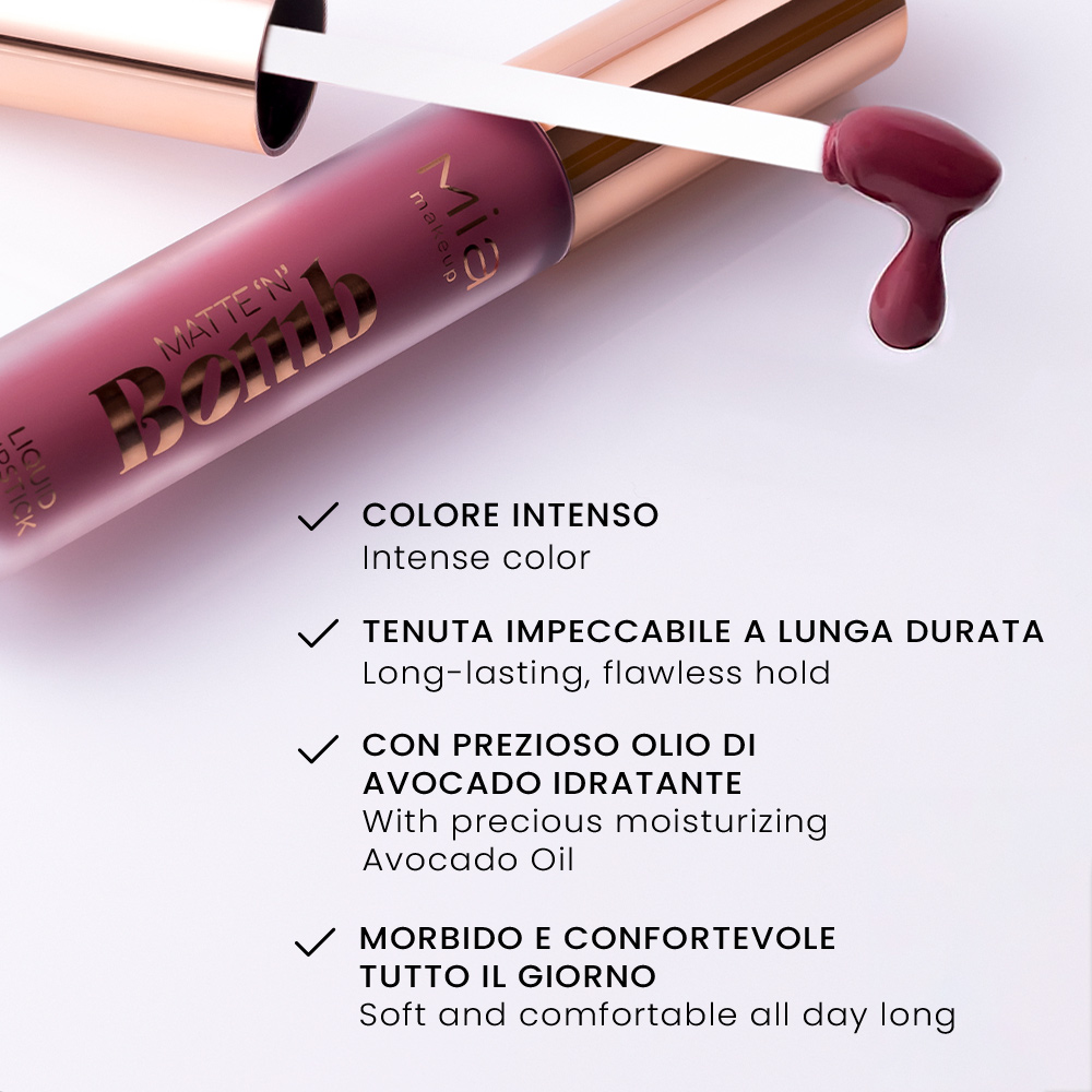 Mia Makeup - Matte 'N' Bomb - Rossetto Liquido N.04 Dusty Cedar