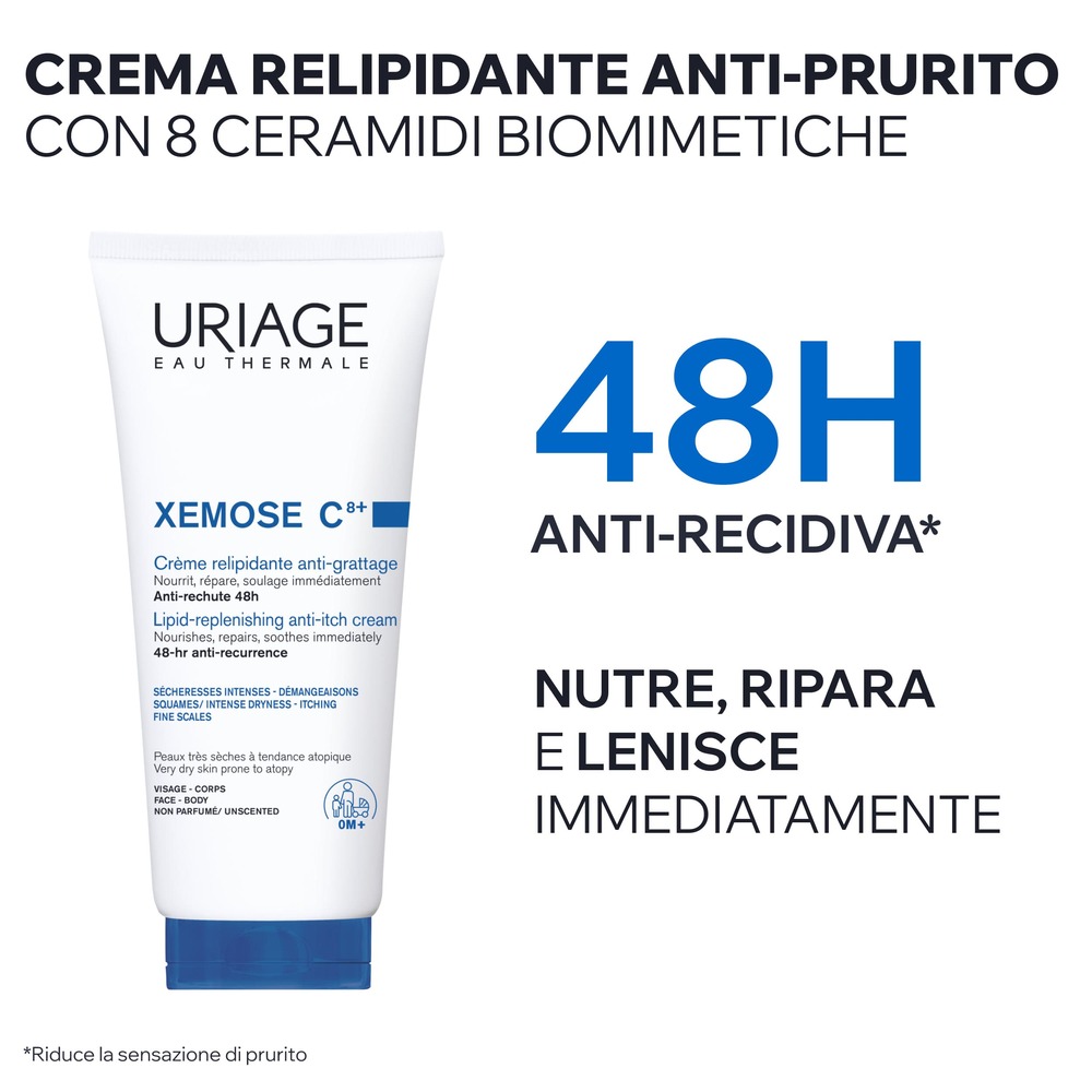 Uriage - Xémose C8+ - Crema Relipidante Antiprurito Viso E Corpo 200 ml
